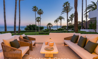 Exclusive renovated frontline beach apartment with direct sea views for sale on the New Golden Mile, Estepona East 799554 