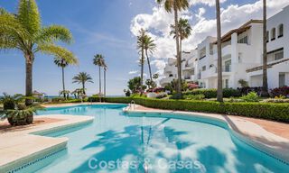 Exclusive renovated frontline beach apartment with direct sea views for sale on the New Golden Mile, Estepona East 799578 