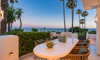 Exclusive renovated frontline beach apartment with direct sea views for sale on the New Golden Mile, Estepona East 799586 