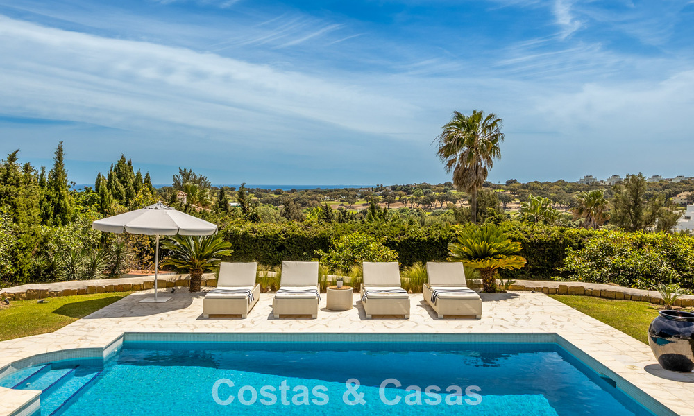 Beautiful contemporary renovated andalusian villa with panoramic sea views for sale in Sotogrande, Costa del Sol 799879