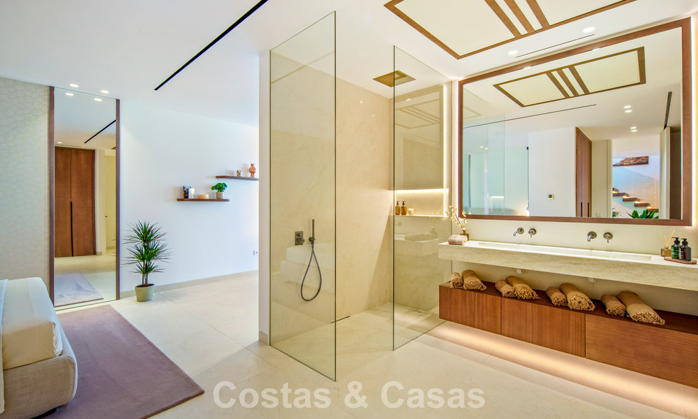 Contemporary designer villa with panoramic views for sale in Nueva Andalucía’s Golf Valley, Marbella 800110