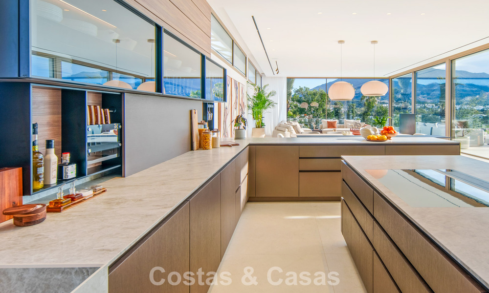Contemporary designer villa with panoramic views for sale in Nueva Andalucía’s Golf Valley, Marbella 800136