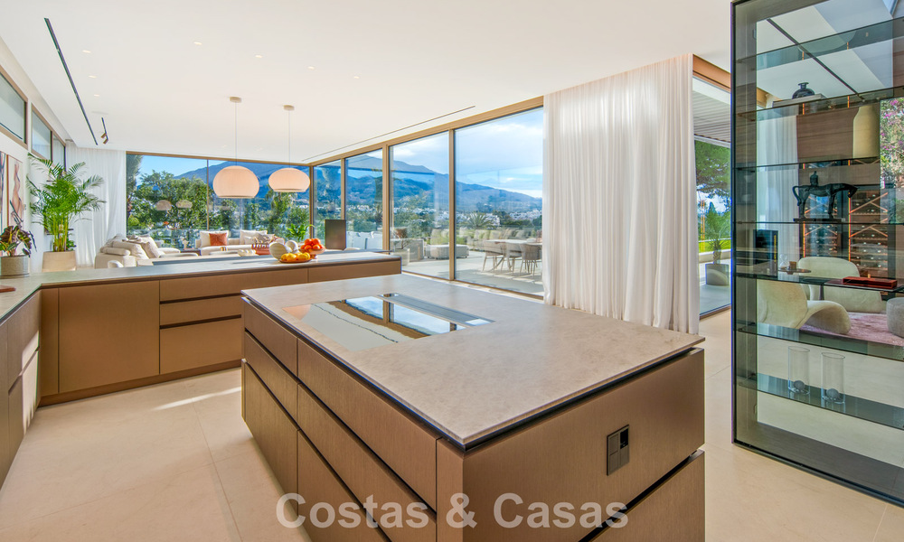 Contemporary designer villa with panoramic views for sale in Nueva Andalucía’s Golf Valley, Marbella 800138