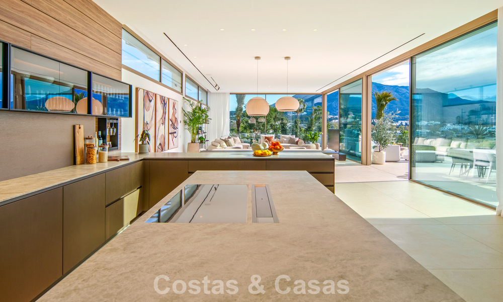Contemporary designer villa with panoramic views for sale in Nueva Andalucía’s Golf Valley, Marbella 800141