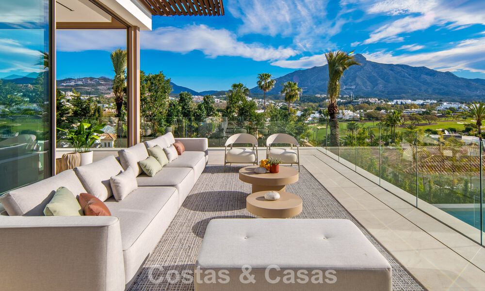 Contemporary designer villa with panoramic views for sale in Nueva Andalucía’s Golf Valley, Marbella 800144