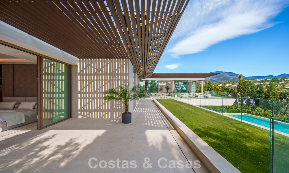 Contemporary designer villa with panoramic views for sale in Nueva Andalucía’s Golf Valley, Marbella 800167