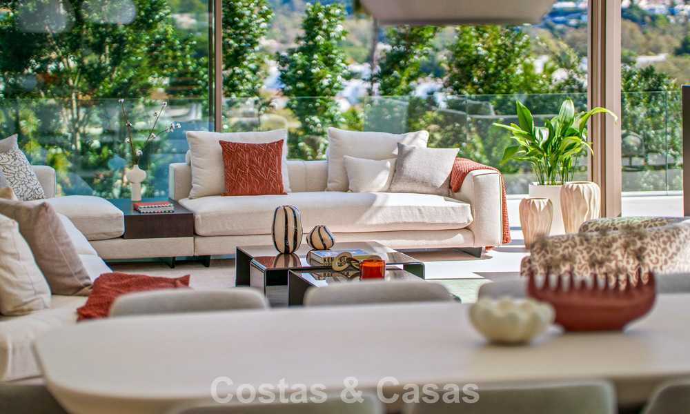 Contemporary designer villa with panoramic views for sale in Nueva Andalucía’s Golf Valley, Marbella 800181