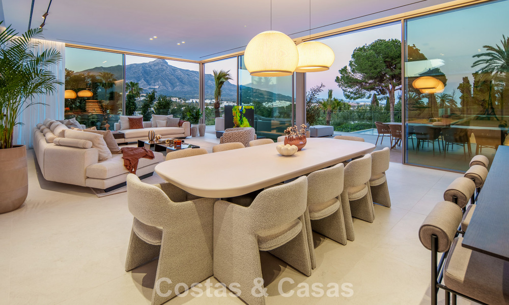 Contemporary designer villa with panoramic views for sale in Nueva Andalucía’s Golf Valley, Marbella 800184