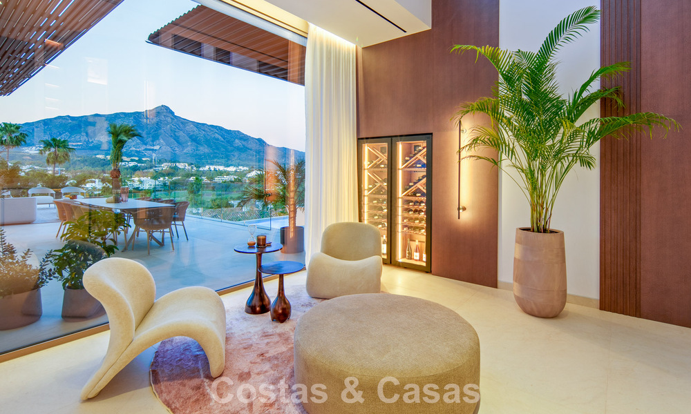 Contemporary designer villa with panoramic views for sale in Nueva Andalucía’s Golf Valley, Marbella 800185