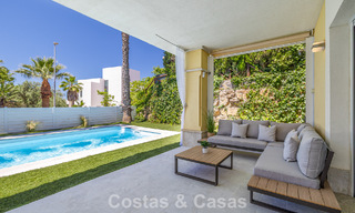 Renovated semi-detached villa for sale with sea view on the golf course east of Marbella 800261 