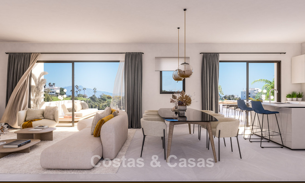 Launch! Contemporary new townhouses for sale in a sought-after golf setting in Estepona 800559