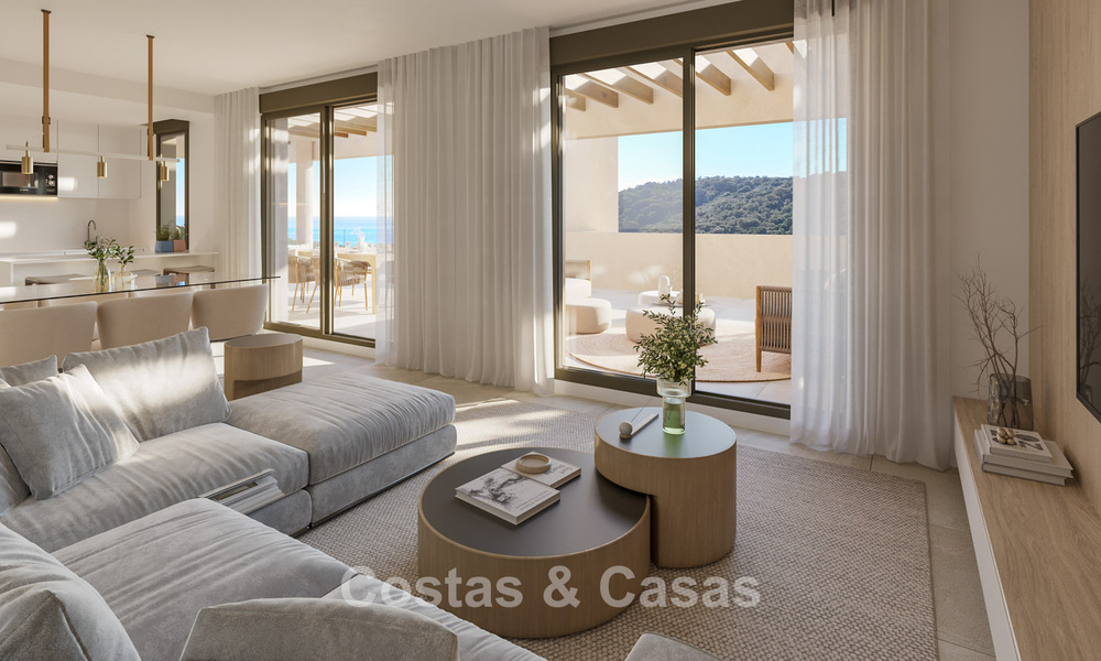 New contemporary golf apartments with sea view for sale near Sotogrande, Costa del Sol 800716