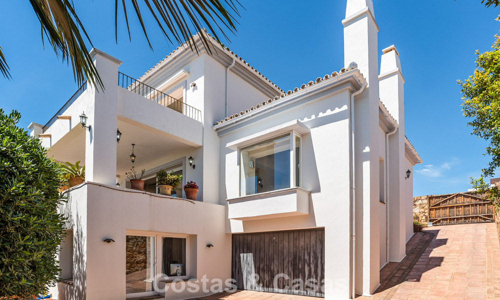 Spacious family villa in a modern Spanish architectural style with breathtaking sea views for sale in Manilva, Costa del Sol 800627