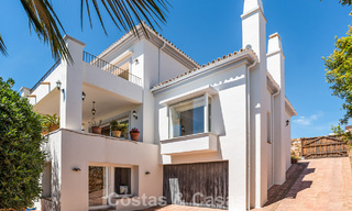 Spacious family villa in a modern Spanish architectural style with breathtaking sea views for sale in Manilva, Costa del Sol 800627 