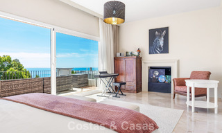 Spacious family villa in a modern Spanish architectural style with breathtaking sea views for sale in Manilva, Costa del Sol 800629 
