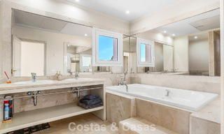Spacious family villa in a modern Spanish architectural style with breathtaking sea views for sale in Manilva, Costa del Sol 800632 
