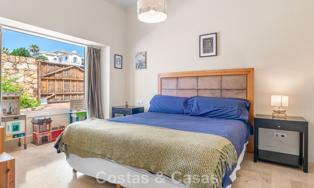 Spacious family villa in a modern Spanish architectural style with breathtaking sea views for sale in Manilva, Costa del Sol 800635