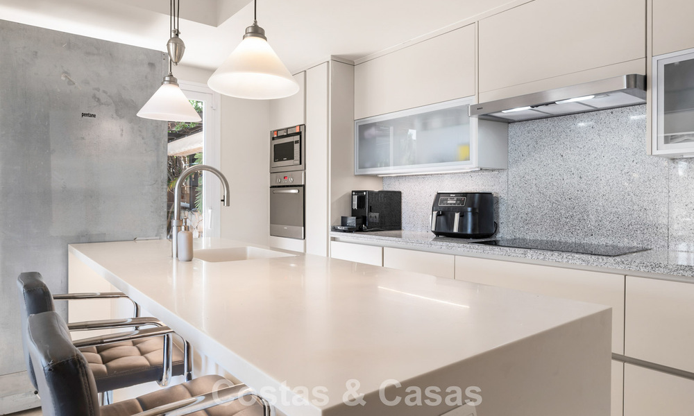 Spacious family villa in a modern Spanish architectural style with breathtaking sea views for sale in Manilva, Costa del Sol 800637