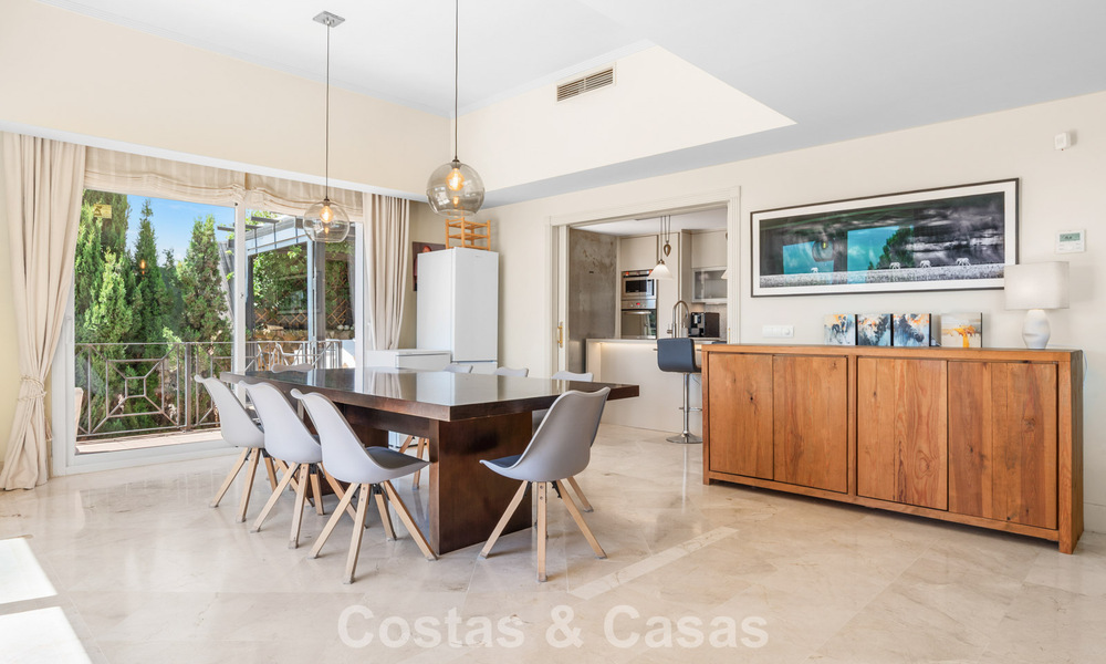 Spacious family villa in a modern Spanish architectural style with breathtaking sea views for sale in Manilva, Costa del Sol 800641