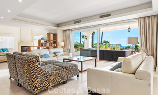 Spacious family villa in a modern Spanish architectural style with breathtaking sea views for sale in Manilva, Costa del Sol 800642 