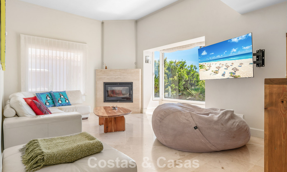 Spacious family villa in a modern Spanish architectural style with breathtaking sea views for sale in Manilva, Costa del Sol 800646