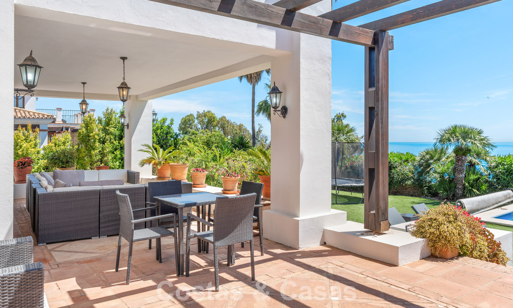 Spacious family villa in a modern Spanish architectural style with breathtaking sea views for sale in Manilva, Costa del Sol 800648