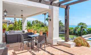 Spacious family villa in a modern Spanish architectural style with breathtaking sea views for sale in Manilva, Costa del Sol 800648 