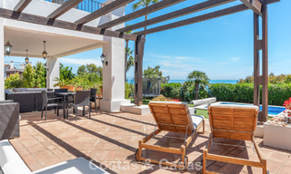Spacious family villa in a modern Spanish architectural style with breathtaking sea views for sale in Manilva, Costa del Sol 800651 