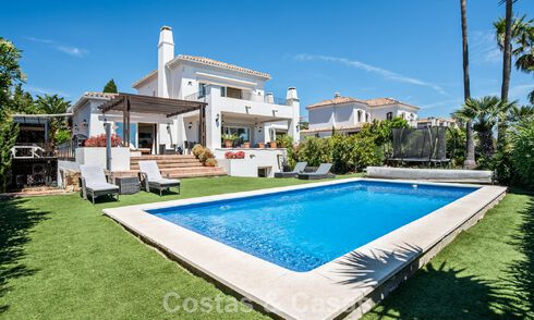 Spacious family villa in a modern Spanish architectural style with breathtaking sea views for sale in Manilva, Costa del Sol 800663