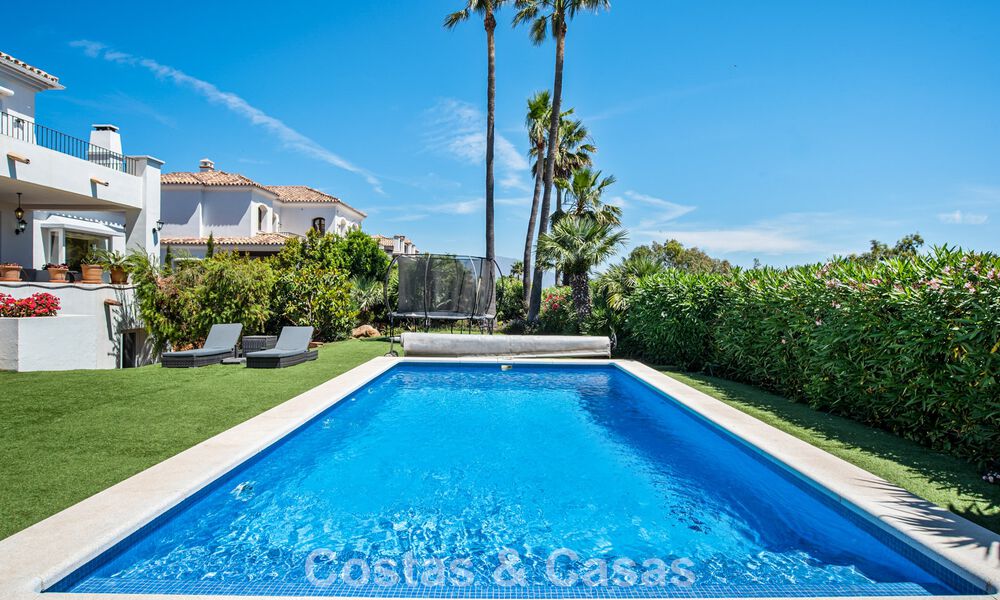 Spacious family villa in a modern Spanish architectural style with breathtaking sea views for sale in Manilva, Costa del Sol 800665