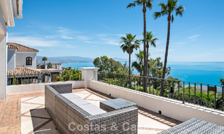 Spacious family villa in a modern Spanish architectural style with breathtaking sea views for sale in Manilva, Costa del Sol 800668 