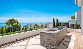 Spacious family villa in a modern Spanish architectural style with breathtaking sea views for sale in Manilva, Costa del Sol 800669 