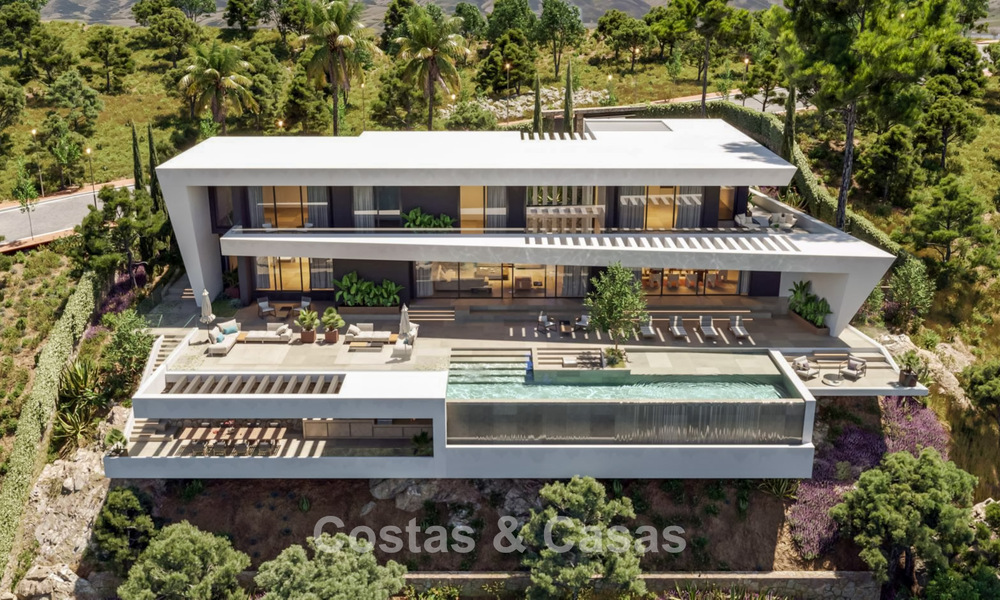 State-of-the-art luxury villa for sale in the tranquil hills of Marbella - Benahavís with views over the green valley and the sea 800726