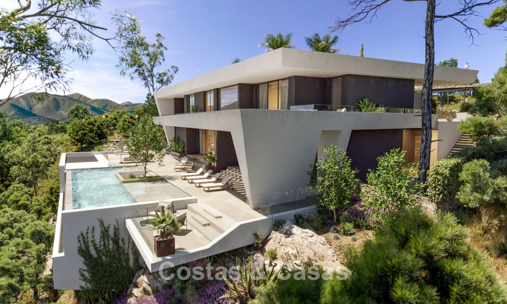 State-of-the-art luxury villa for sale in the tranquil hills of Marbella - Benahavís with views over the green valley and the sea 800727