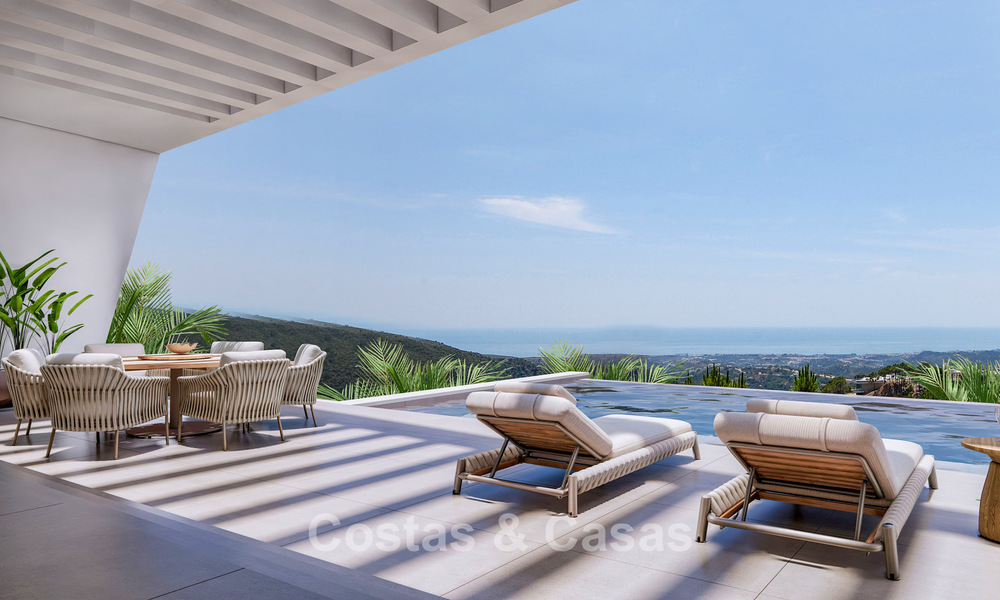 State-of-the-art luxury villa for sale in the tranquil hills of Marbella - Benahavís with views over the green valley and the sea 800731