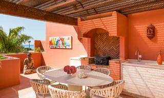 Exclusive beachfront duplex penthouse for sale on the new golden mile between Marbella and Estepona 800786 