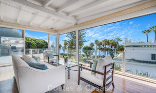 Stunning renovated 4-bedroom townhouse for sale with sea views, frontline beach location on Marbella’s Golden Mile 800849 