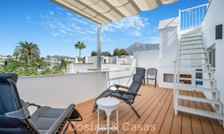 Stunning renovated 4-bedroom townhouse for sale with sea views, frontline beach location on Marbella’s Golden Mile 800856 