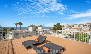 Stunning renovated 4-bedroom townhouse for sale with sea views, frontline beach location on Marbella’s Golden Mile 800859 