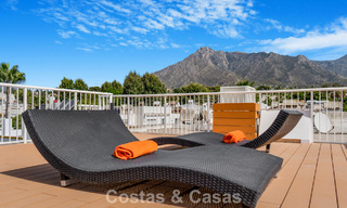Stunning renovated 4-bedroom townhouse for sale with sea views, frontline beach location on Marbella’s Golden Mile 800860 