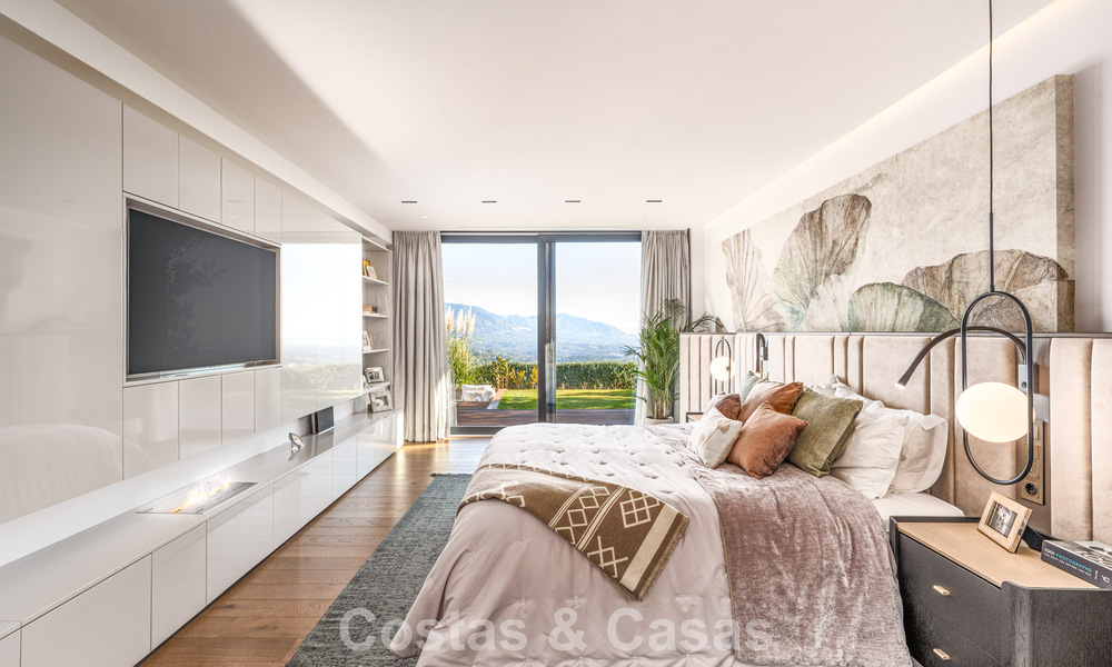 Impressive luxury villa with modern minimalist architecture for sale in the hills of East Marbella 801128