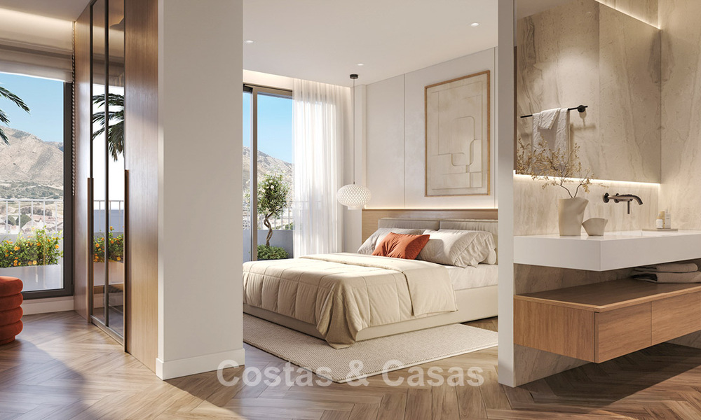 Modern new-build apartments with spacious terraces and sea views for sale in Torremolinos close to La Carihuela, Málaga, Costa del Sol 801241