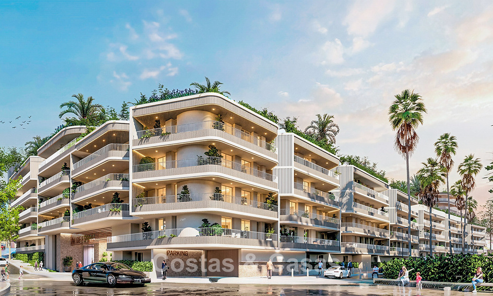 Modern new-build apartments with spacious terraces and sea views for sale in Torremolinos close to La Carihuela, Málaga, Costa del Sol 801245