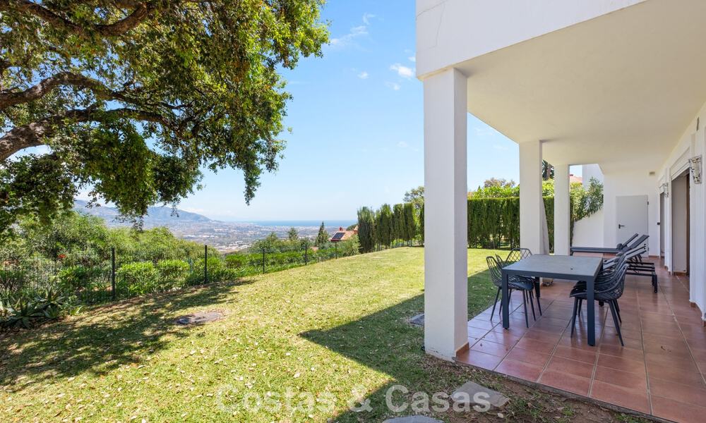 Spacious apartment with huge private garden and stunning views for sale East of Marbella 801451