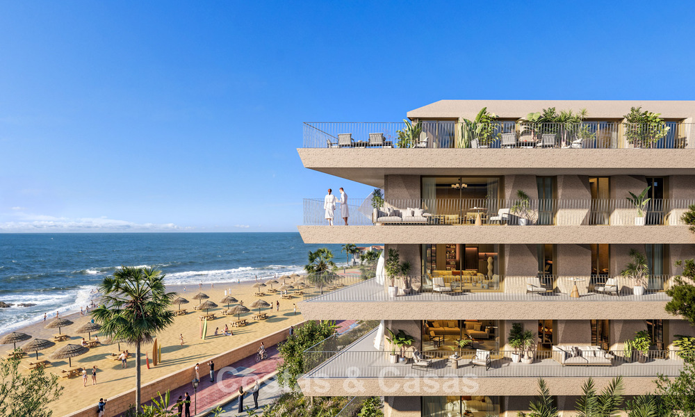 New boutique apartments for sale in a frontline beach complex in La Duquesa, Manilva, Costa del Sol 801604