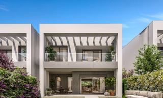Modern semi-detached villa for sale within walking distance of the beach in Elviria, Marbella 801845 