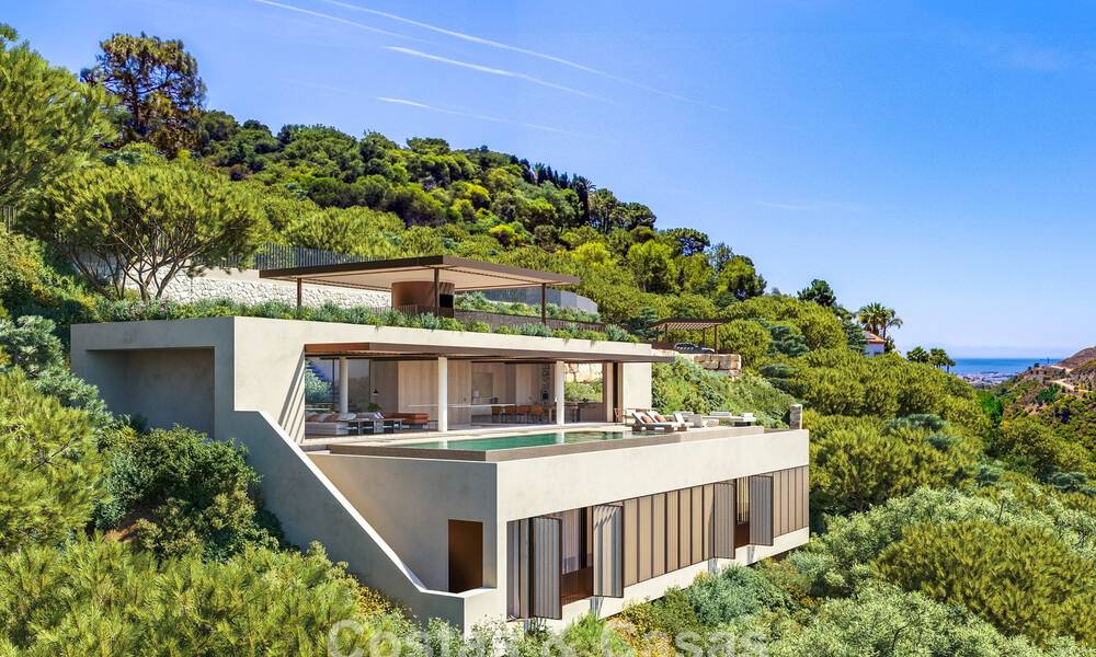 Advanced designer villa with panoramic sea views for sale in El Madroñal, Marbella - Benahavís 801876