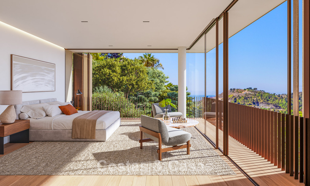 Advanced designer villa with panoramic sea views for sale in El Madroñal, Marbella - Benahavís 801881