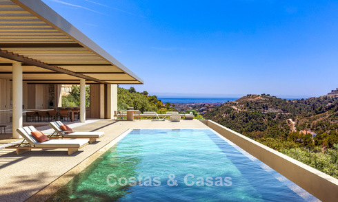 Advanced designer villa with panoramic sea views for sale in El Madroñal, Marbella - Benahavís 801882