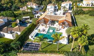 Contemporary mediterranean luxury villa for sale, frontline golf in a prestigious golf community of Nueva Andalucía, Marbella 801931 